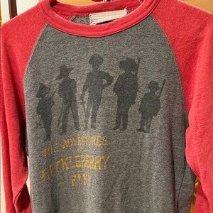 Out of Print Huckleberry Finn Kids Shirt - Red and Gray